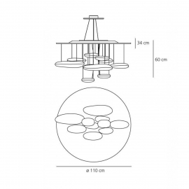 Lampa wisząca MERCURY SUSPENSION LED 2700K
