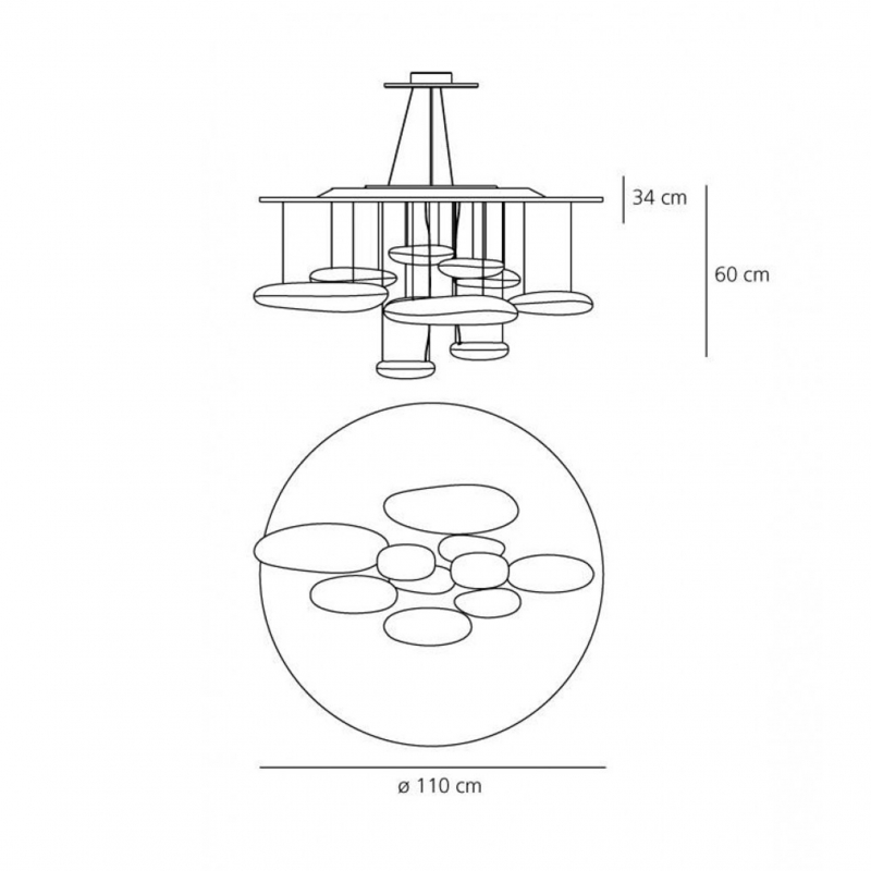 Lampa wisząca MERCURY SUSPENSION LED 2700K