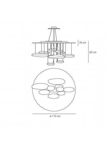 Lampa wisząca MERCURY SUSPENSION LED 2700K