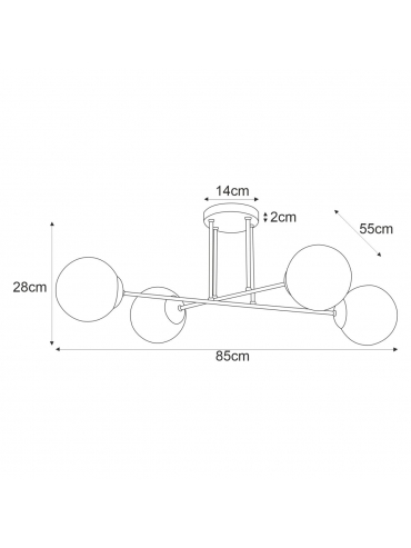 Lampa sufitowa K-4914 ISLA