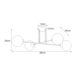 Lampa sufitowa K-4924 SAVOY