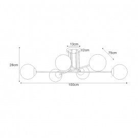Lampa sufitowa K-4925 SAVOY