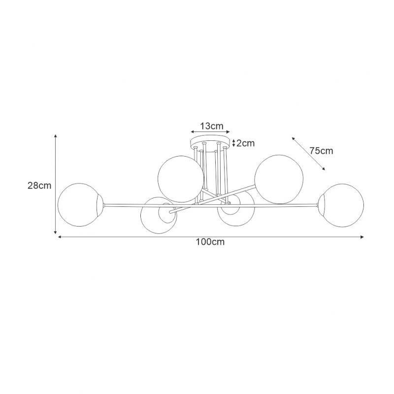 Lampa sufitowa K-4925 SAVOY