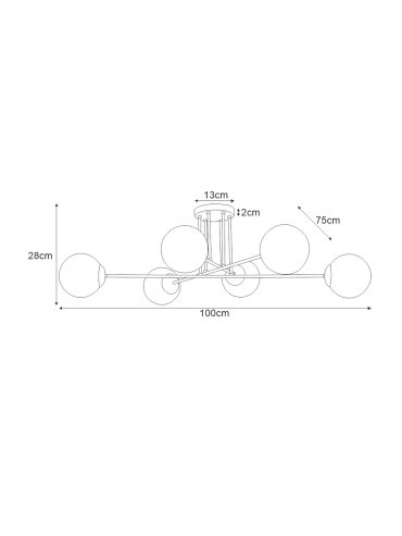 Lampa sufitowa K-4925 SAVOY