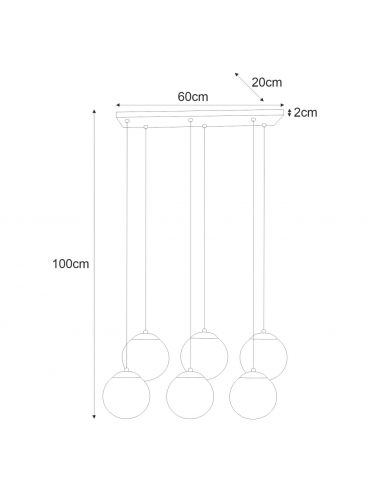 Lampa wisząca K-4748 CAMINA