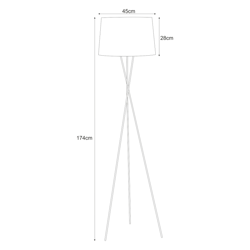 Lampa podłogowa K-4358 REMI GOLD