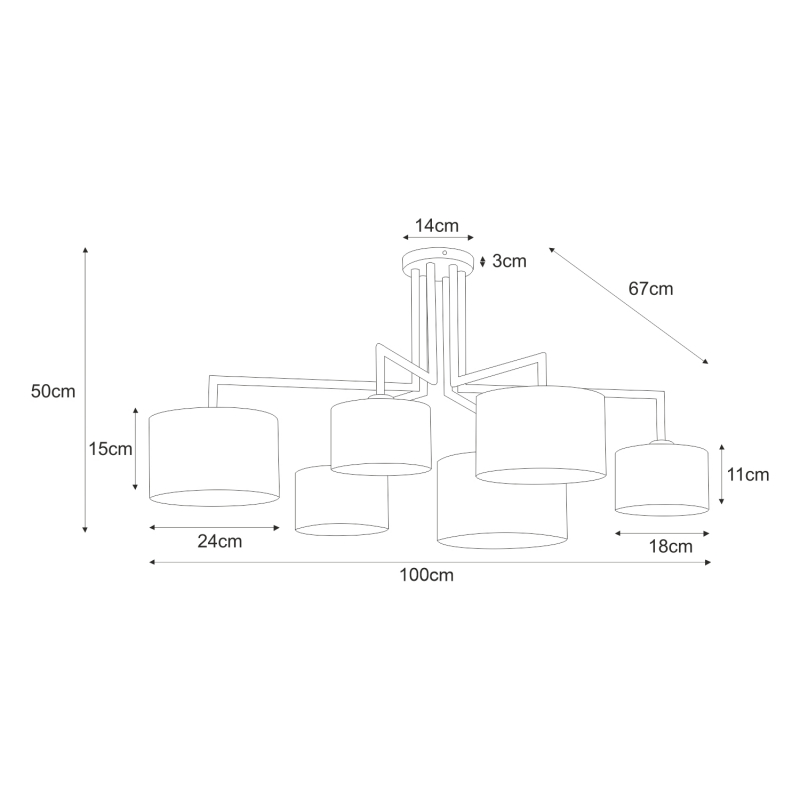 Lampa sufitowa K-4321 SIMONE BLACK