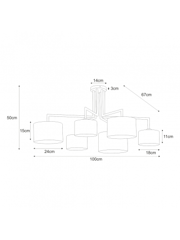 Lampa sufitowa K-4321 SIMONE BLACK