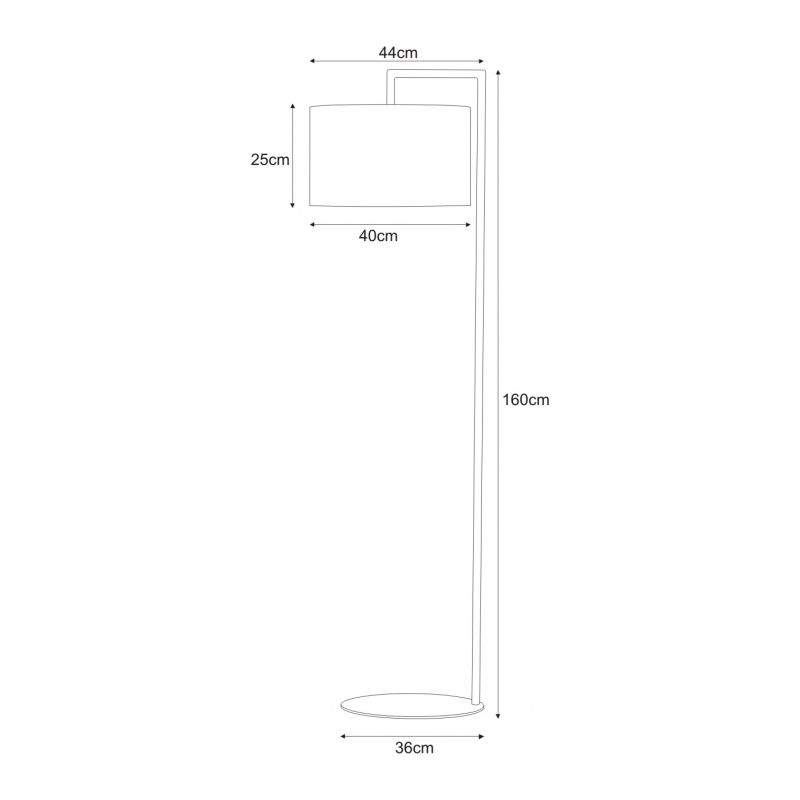 Lampa podłogowa K-4323 SIMONE BLACK