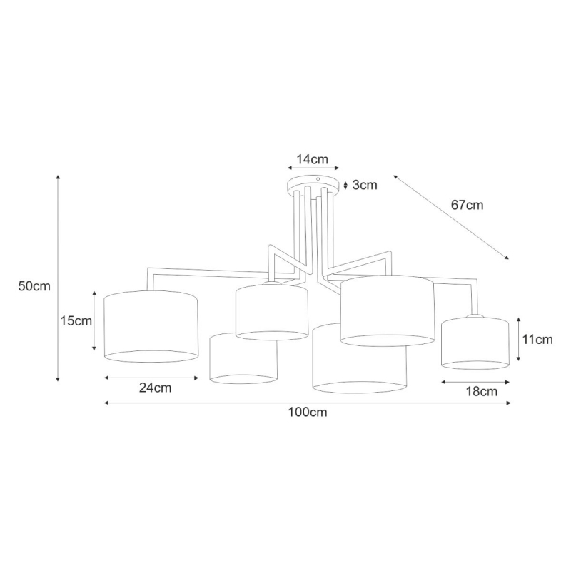 Lampa sufitowa K-4331 SIMONE WHITE
