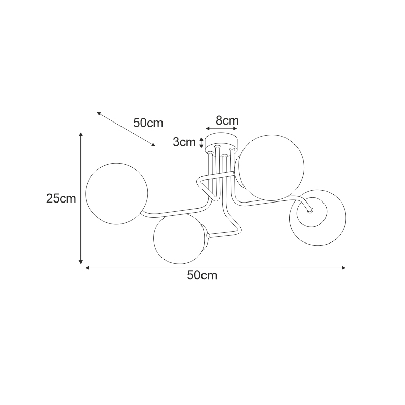 Lampa sufitowa K-4705 KARI