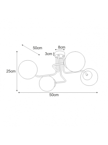 Lampa sufitowa K-4705 KARI