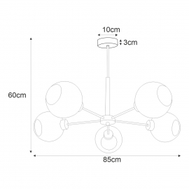 Lampa sufitowa K-4857 LAMBERT