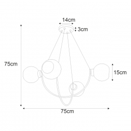 Lampa wisząca K-2628 SIRIUS