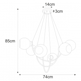 Lampa wisząca K-2629 SIRIUS