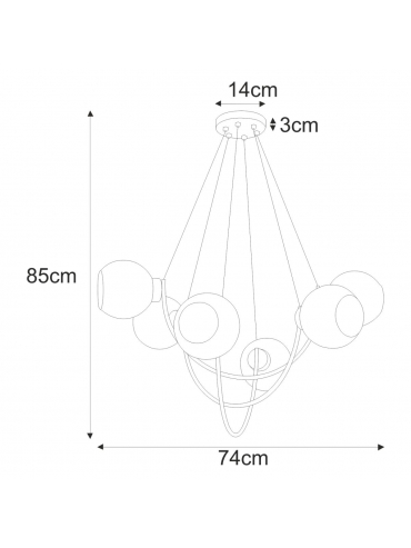 Lampa wisząca K-2629 SIRIUS