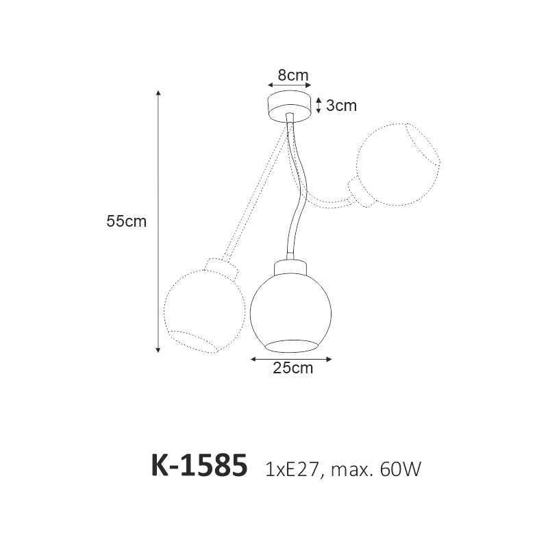 Lampa wisząca K-1585 MELO
