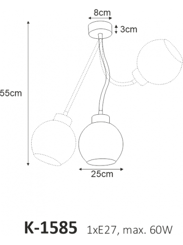 Lampa wisząca K-1585 MELO