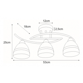 Lampa sufitowa K-JSL-6572/3 AB COLAR