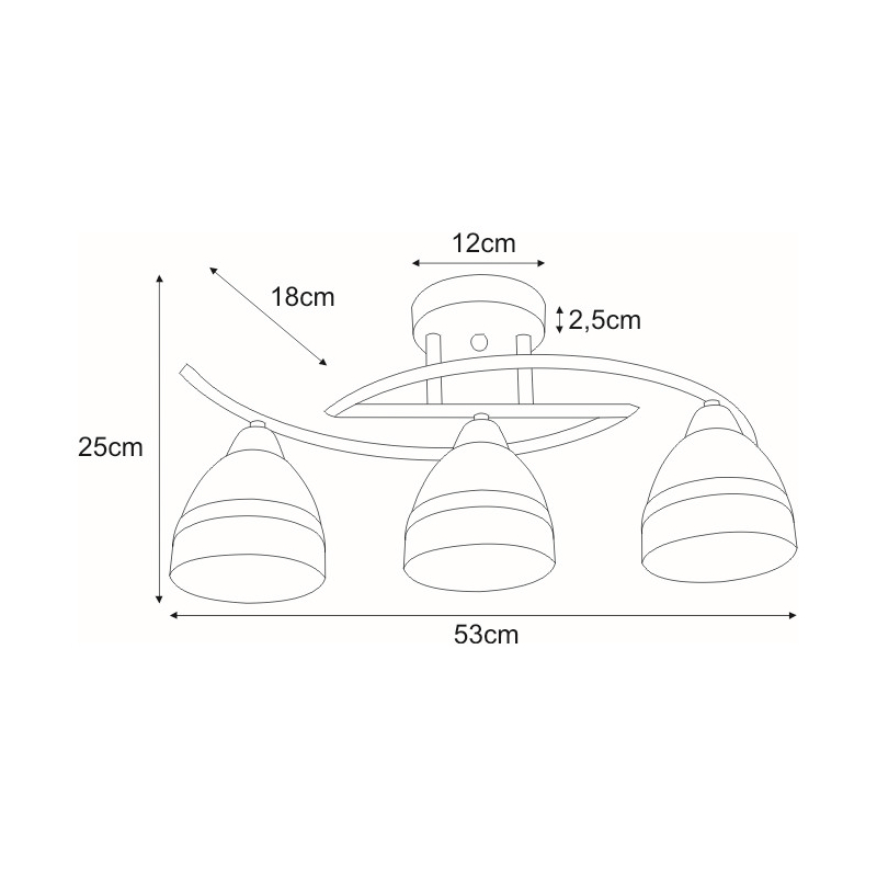 Lampa sufitowa K-JSL-6572/3 AB COLAR