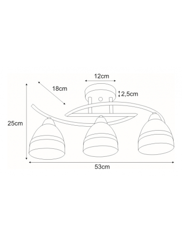 Lampa sufitowa K-JSL-6572/3 AB COLAR