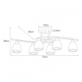 Lampa sufitowa K-JSL-8090/6 CHR SAMIRA