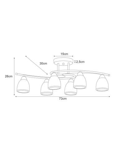 Lampa sufitowa K-JSL-8090/6 CHR SAMIRA