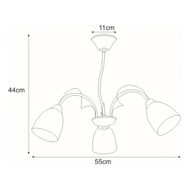 Lampa sufitowa K-JSL-6218/3 CHR ARON