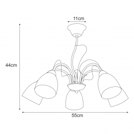 Lampa sufitowa K-JSL-6218/5 CHR ARON