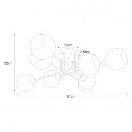 Lampa sufitowa K-JSL-1302/8 FONS