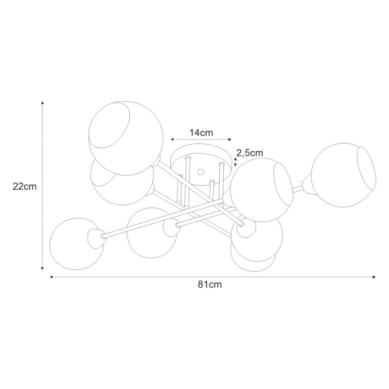 Lampa sufitowa K-JSL-1302/8 FONS