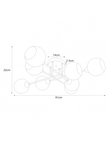 Lampa sufitowa K-JSL-1302/8 FONS