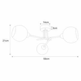 Lampa sufitowa K-JSL-1302/3 FONS