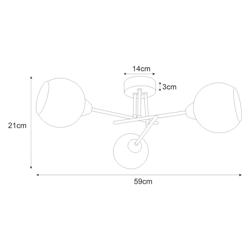 Lampa sufitowa K-JSL-1302/3 FONS