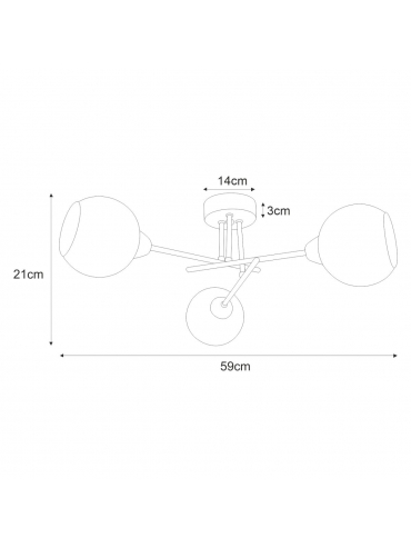 Lampa sufitowa K-JSL-1302/3 FONS