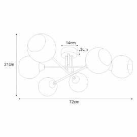 Lampa sufitowa K-JSL-1302/6 FONS