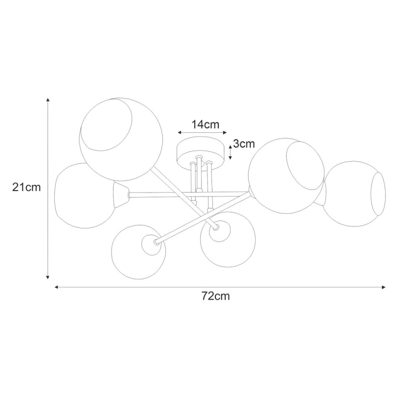 Lampa sufitowa K-JSL-1302/6 FONS