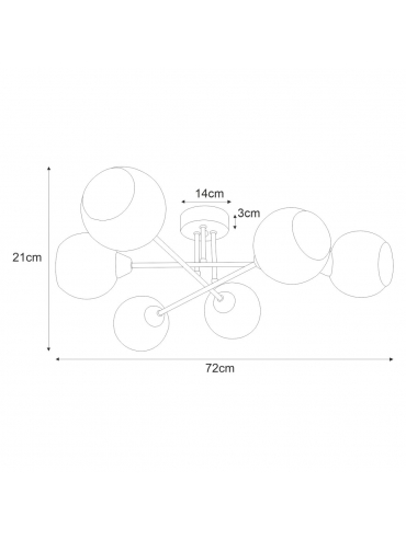 Lampa sufitowa K-JSL-1302/6 FONS