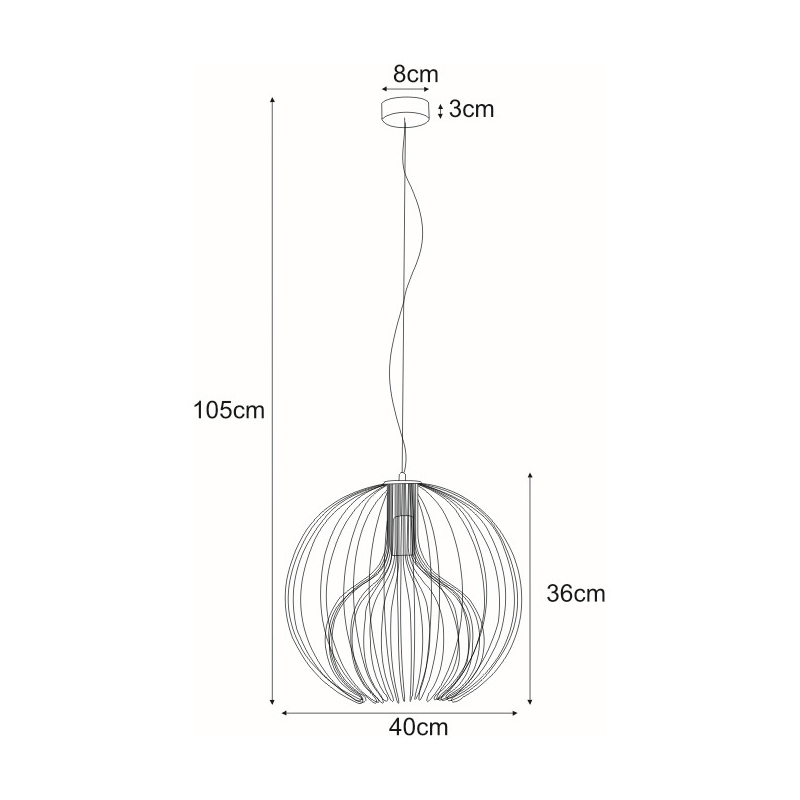Lampa wisząca K-3405 BIAŁY TORI
