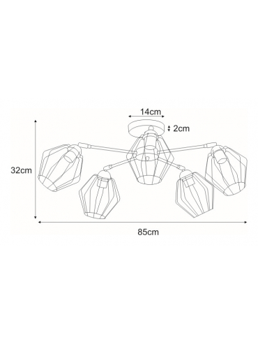 Lampa sufitowa K-3771 BENET