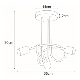 Lampa sufitowa K-3610 DEZE
