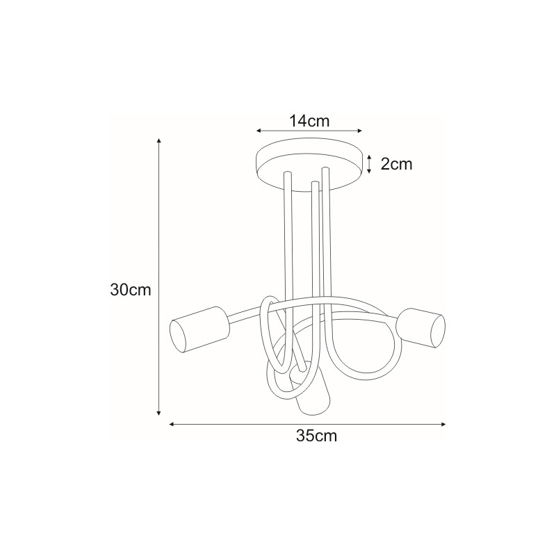 Lampa sufitowa K-3610 DEZE
