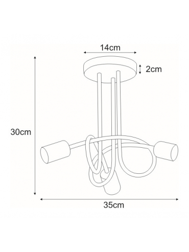 Lampa sufitowa K-3610 DEZE