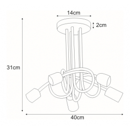 Lampa sufitowa K-3611 DEZE