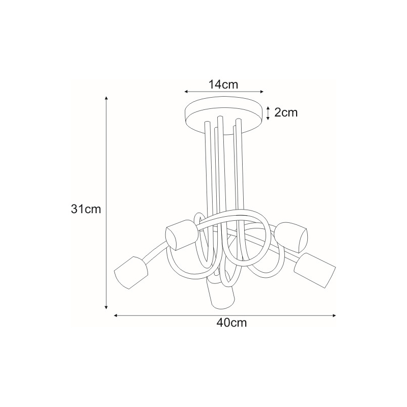 Lampa sufitowa K-3611 DEZE