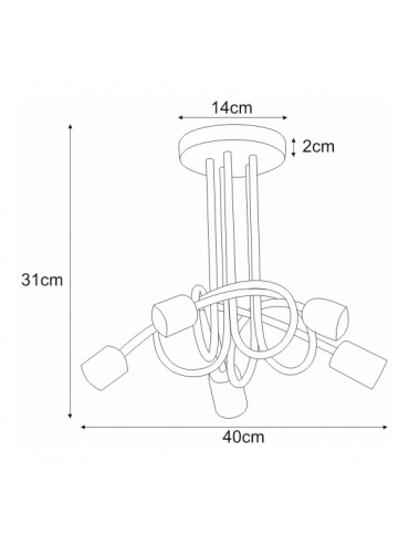 Lampa sufitowa K-3611 DEZE