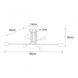 Lampa sufitowa K-4393 SITYA WHITE