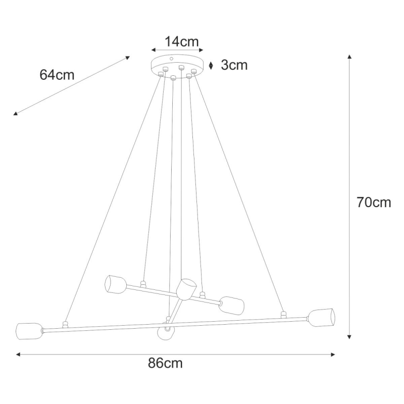 Lampa wisząca K-4391 SITYA WHITE