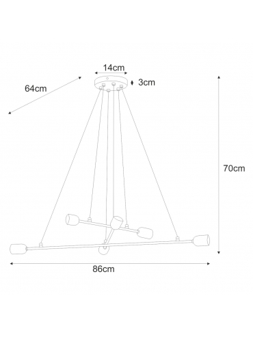 Lampa wisząca K-4391 SITYA WHITE