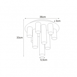 Lampa sufitowa K-4402 MILE BLACK